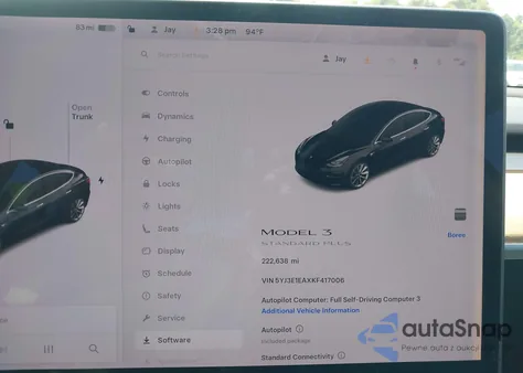 2019 Tesla Model 3 Long Range/Mid Range/Standard Range/Standard Range Plus из США, поврежденный, VIN 5YJ3E1EAXKF417006